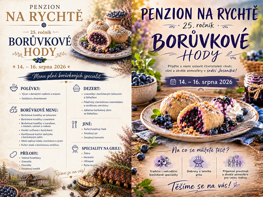 BORŮVKOVÉ HODY 2026 14. - 16. 8. 2026